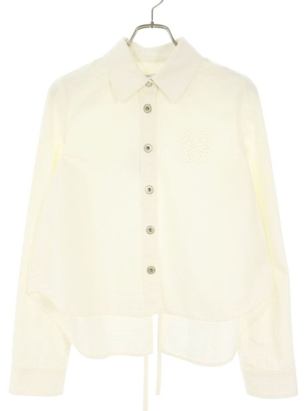 Loewe Anagram Pattern Trapeze Long Sleeve Shirt 32
